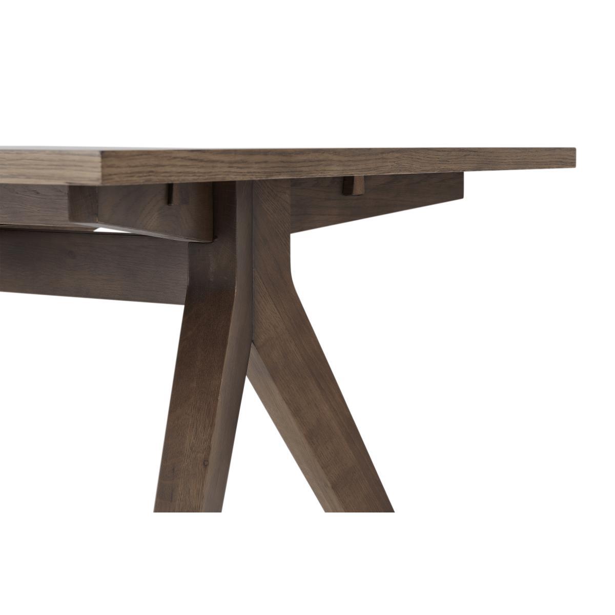 Wingrove 8-10 Seat Extending Dining Table, Dark French Oak – image 9