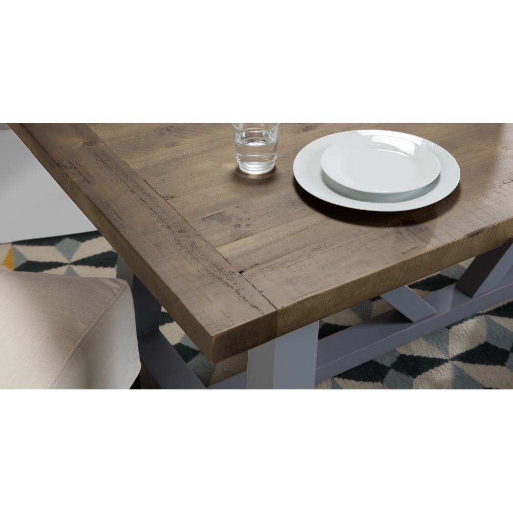 Iona Large Dining Table, Solid Pine and Pebble Grey – image 5