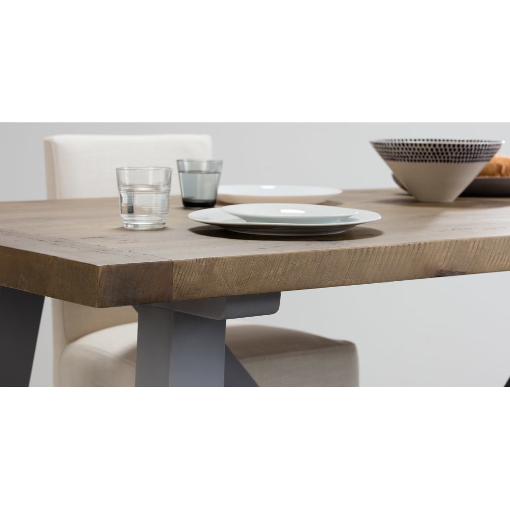 Iona Large Dining Table, Solid Pine and Pebble Grey – image 6