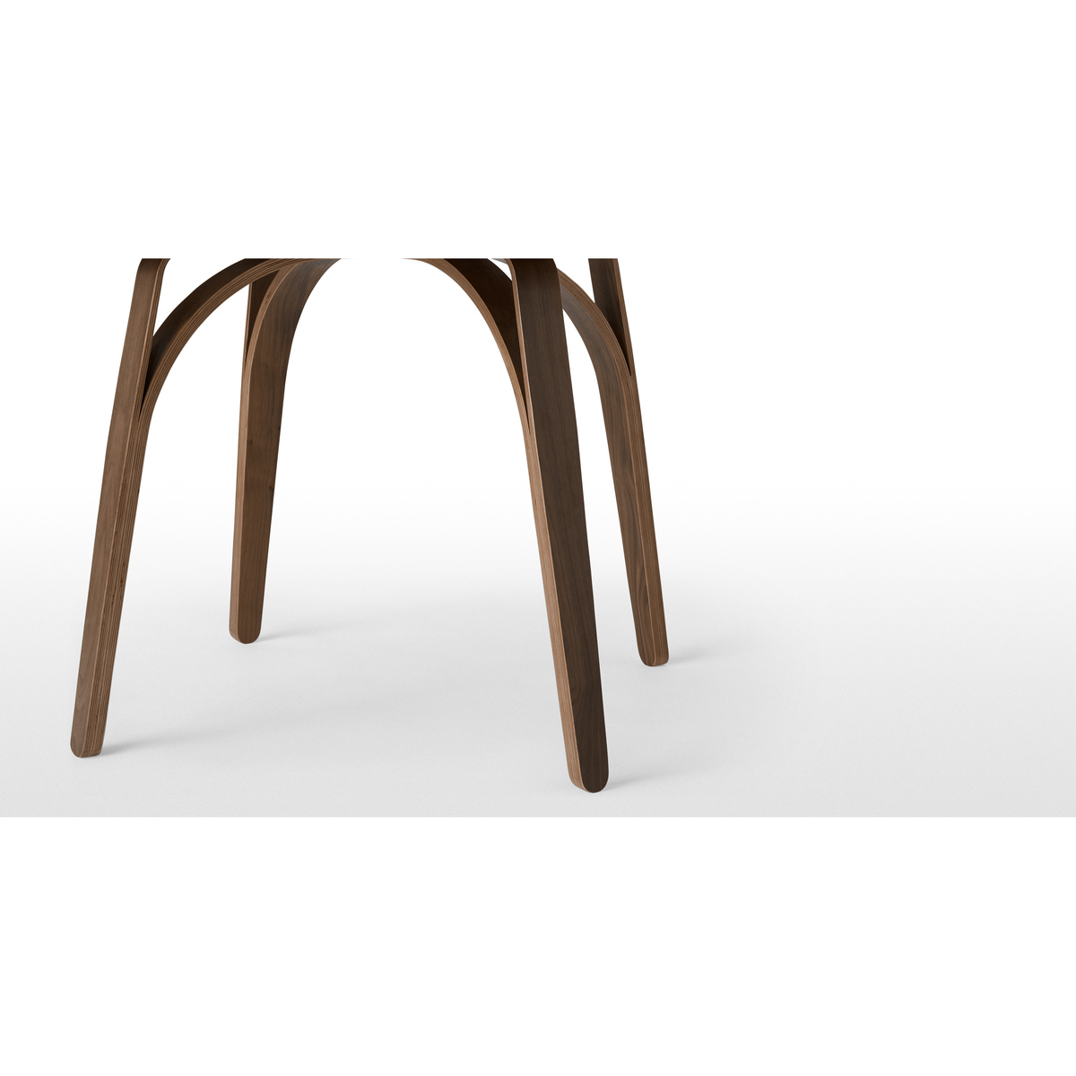 Safia 4 Seat Round Dining Table, Walnut – image 4