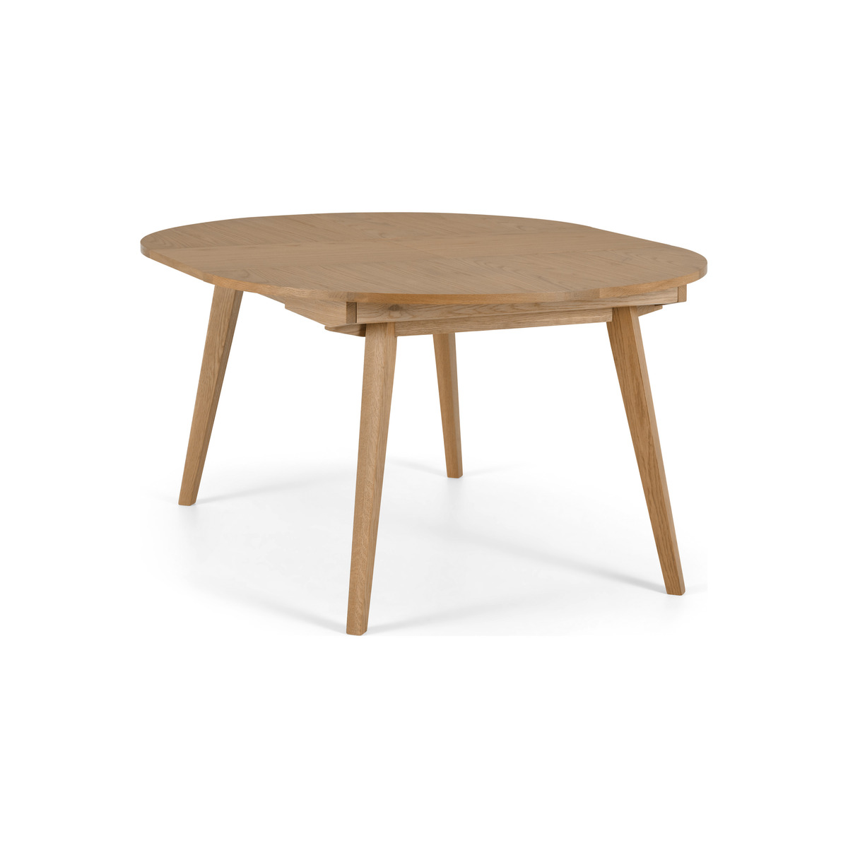 Wingrove 4-6 Seat Round to Oval Extending Dining Table, French Oak – image 2