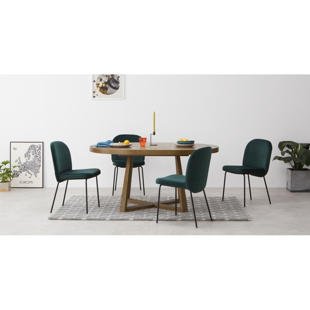 Belgrave Extending Dining Table, Dark Stained Oak – image 7