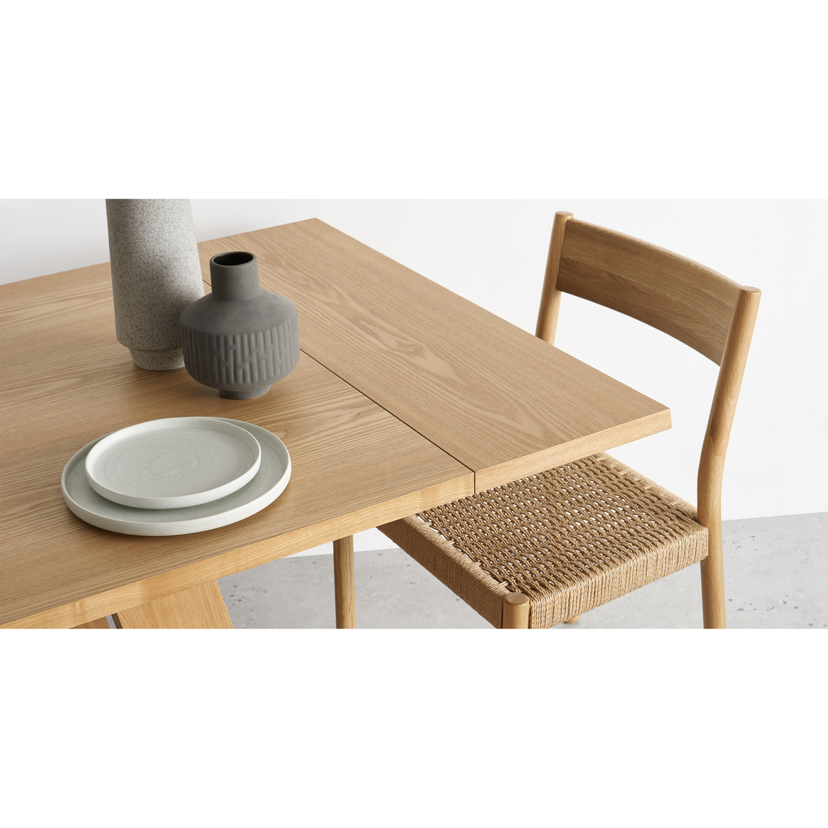 Cortez 6-10 Seat Extending Dining Table, Ash – image 5