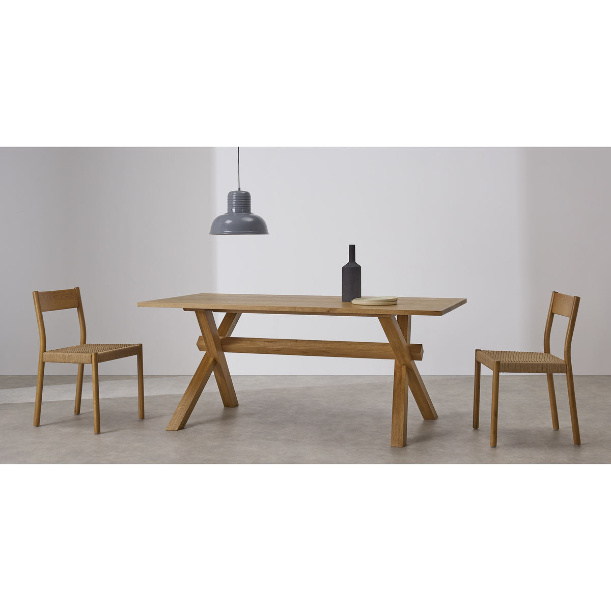 Bayron 8 Seat Dining Table, Brushed Solid Oak – image 2
