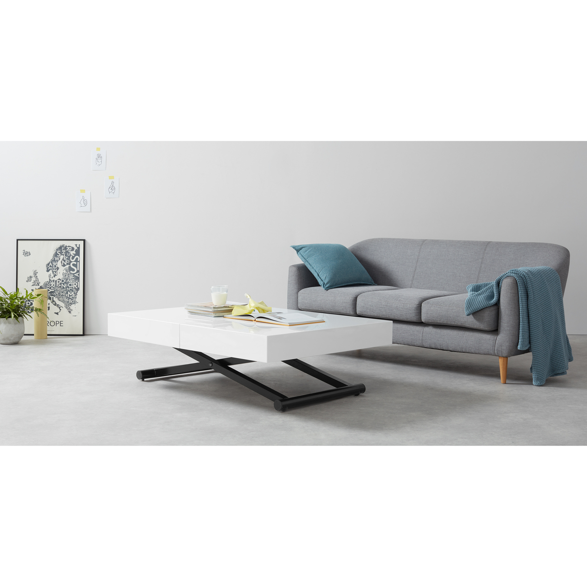 MADE  Essentials Rhys Dining Into Coffee Table, White – image 2