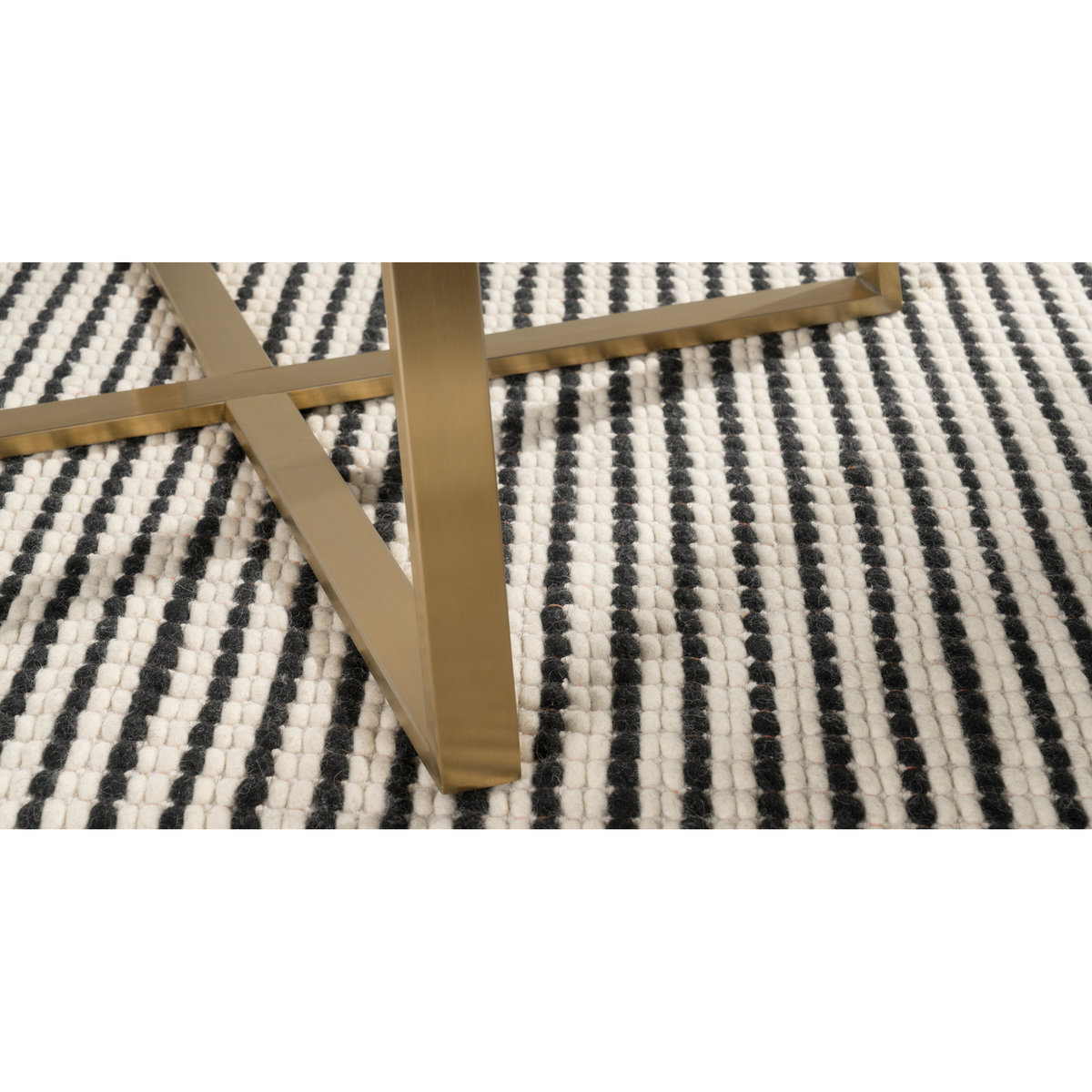 Haku 4 Seat Round Large Dining Table, Brass and smoked glass – image 3
