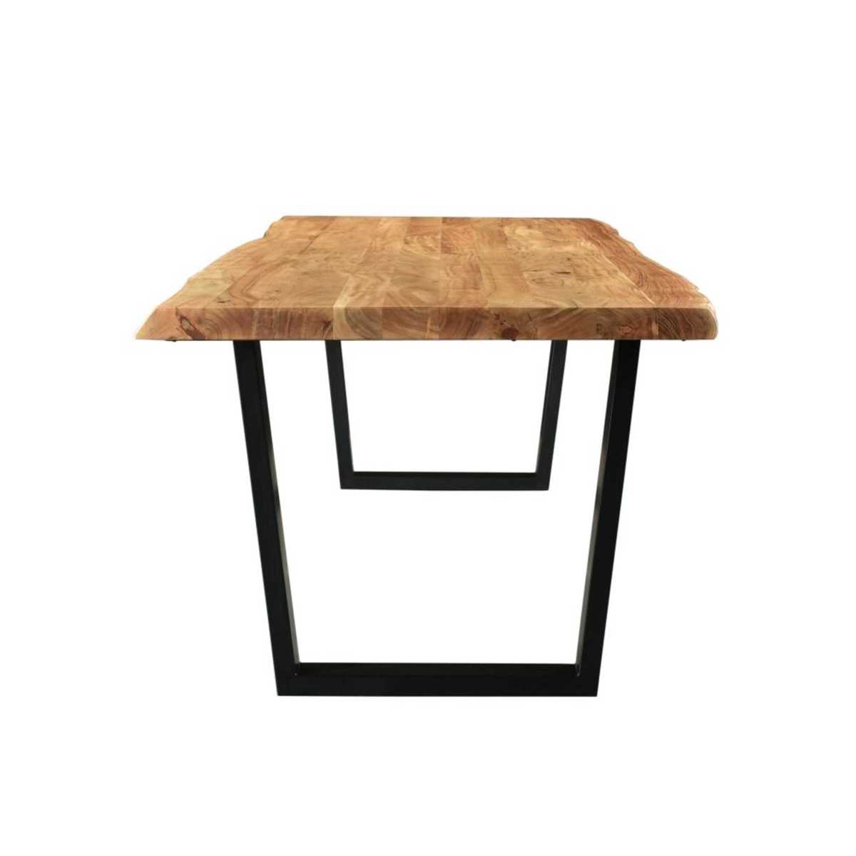 Metal and Acacia 8/10-Seater Dining Table L240 Hisa – image 3