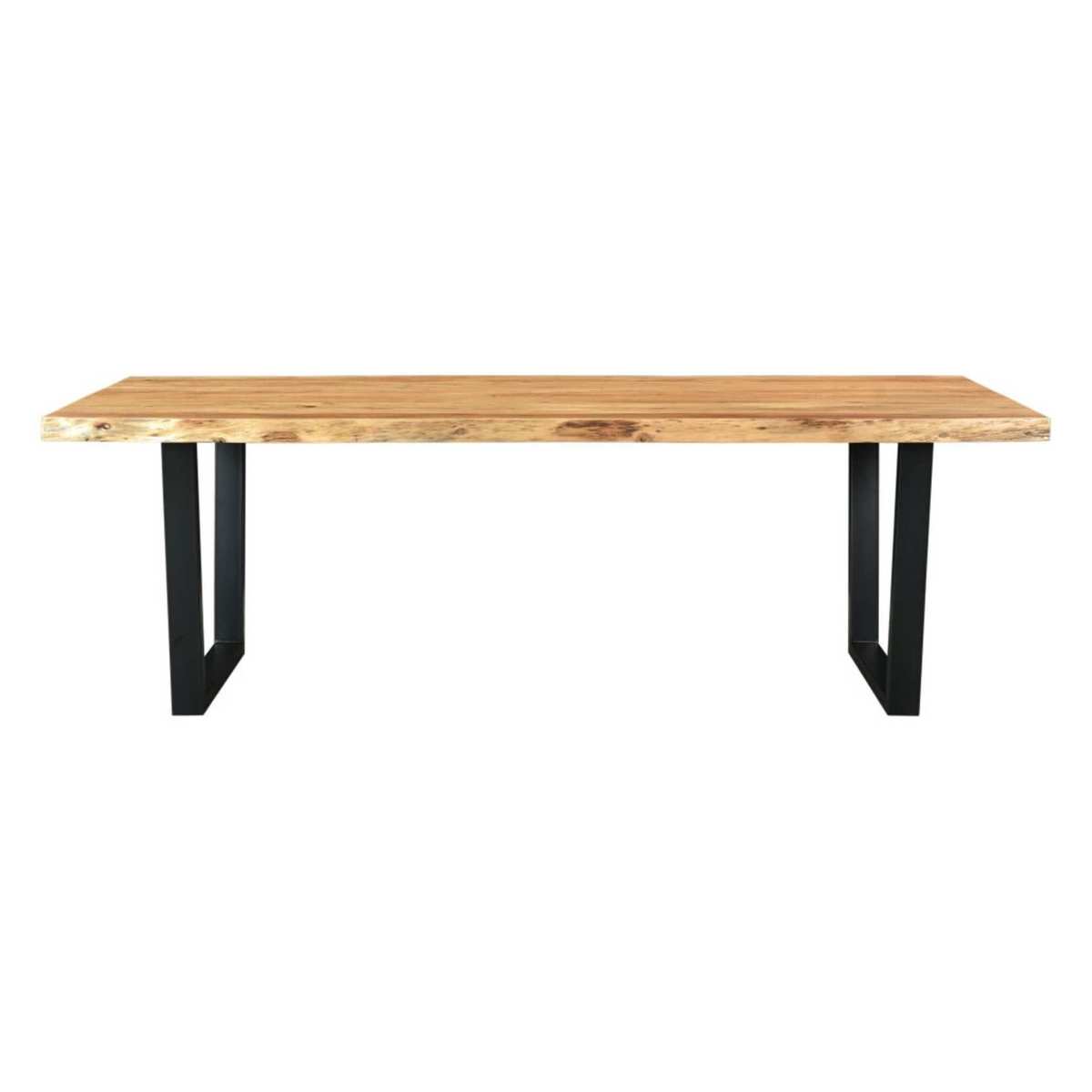 Metal and Acacia 8/10-Seater Dining Table L240 Hisa – image 2
