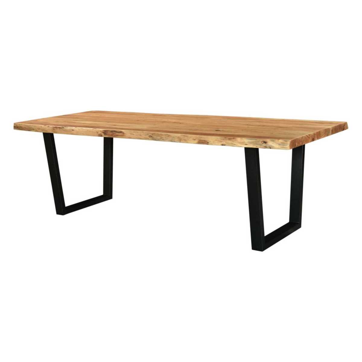 Metal and Acacia 8/10-Seater Dining Table L240 Hisa – image 1