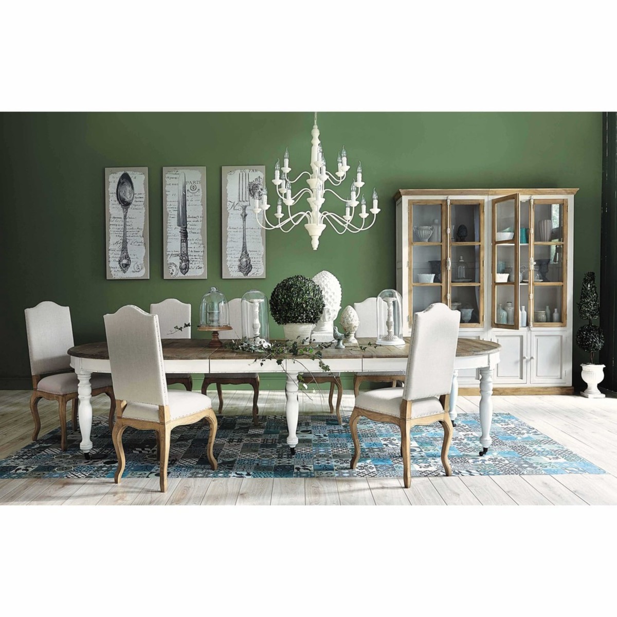 Extendible 6-14 Seater Dining Table on Castors L 125-325 Provence – image 3