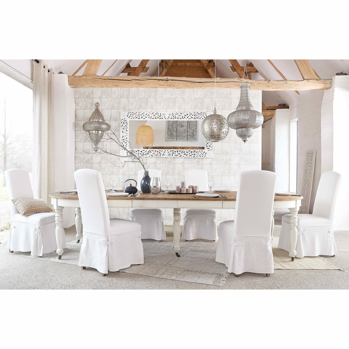 Extendible 6-14 Seater Dining Table on Castors L 125-325 Provence – image 8