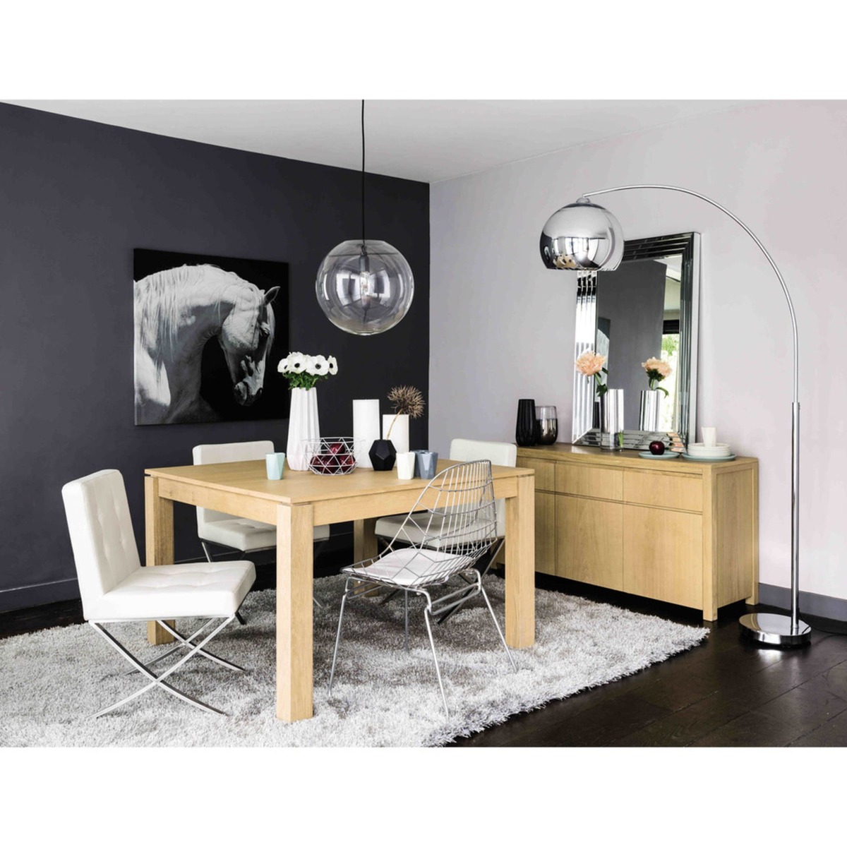 Oak Square Extendible 4-8 Seater Dining Table L120-180 Danube – image 5