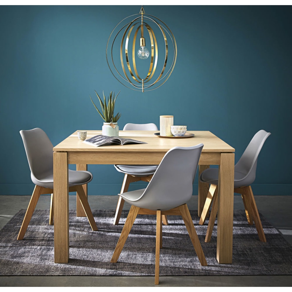 Oak Square Extendible 4-8 Seater Dining Table L120-180 Danube – image 6