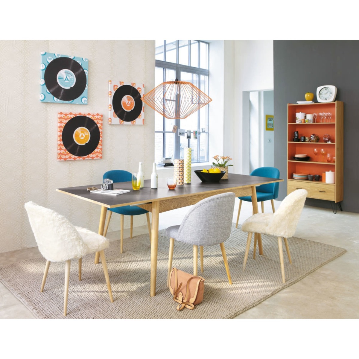 Extendible 6-10 Seater Dining Table in Charcoal Grey L 150-220 Boop – image 3