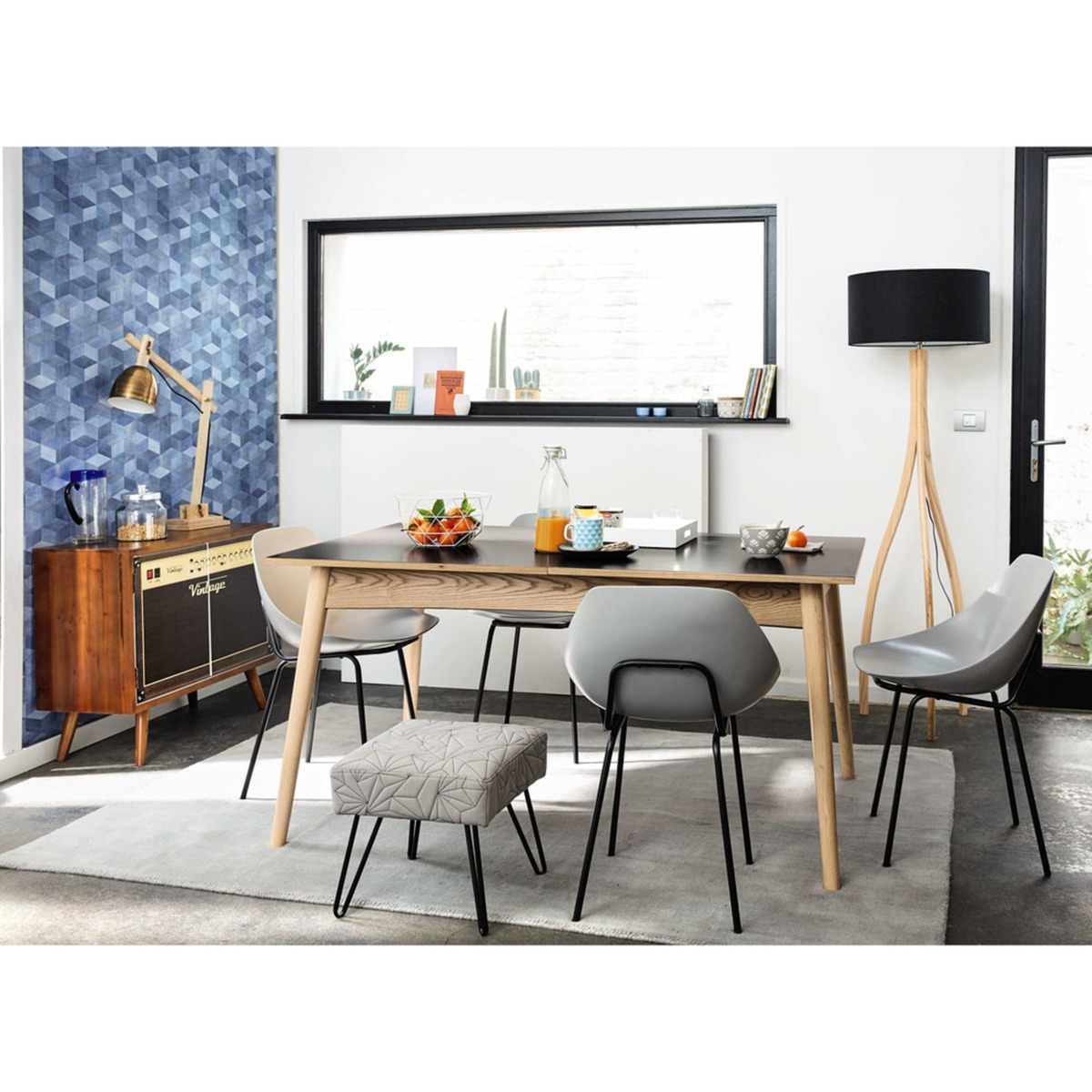 Extendible 6-10 Seater Dining Table in Charcoal Grey L 150-220 Boop – image 5
