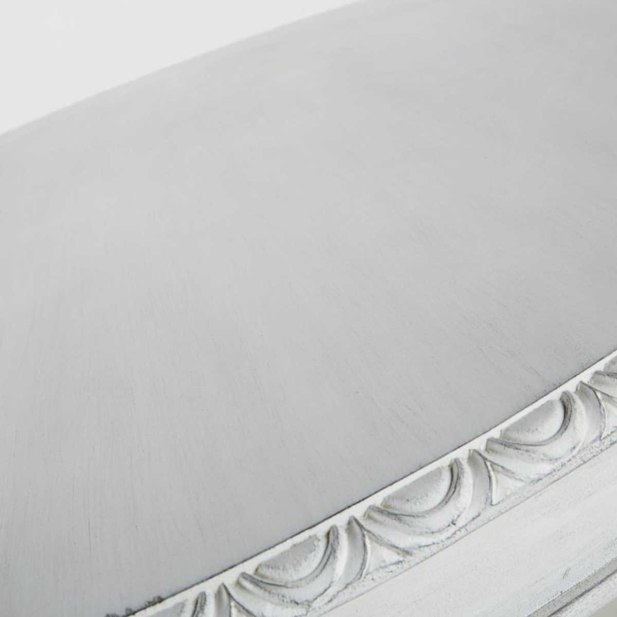 White 4-6 Seater Dining Table with Patina D140 Solenn – image 7