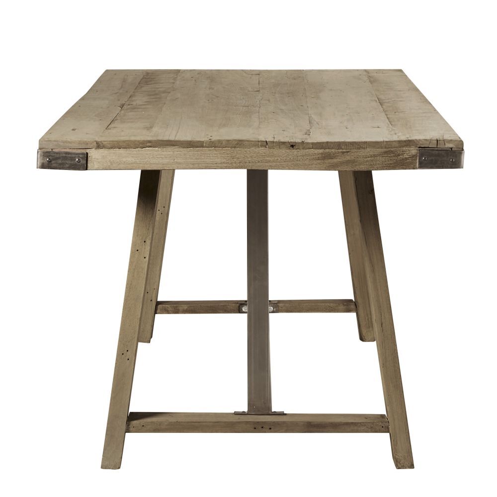 Mango Wood and Metal 8-10 Seater Industrial Dining Table W205 – image 3