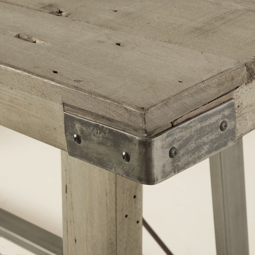 Mango Wood and Metal 8-10 Seater Industrial Dining Table W205 – image 5