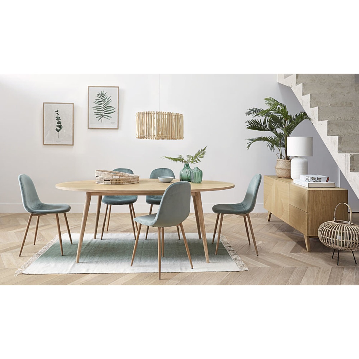 8-Seater Oval Dining Table L200 Origami – image 5