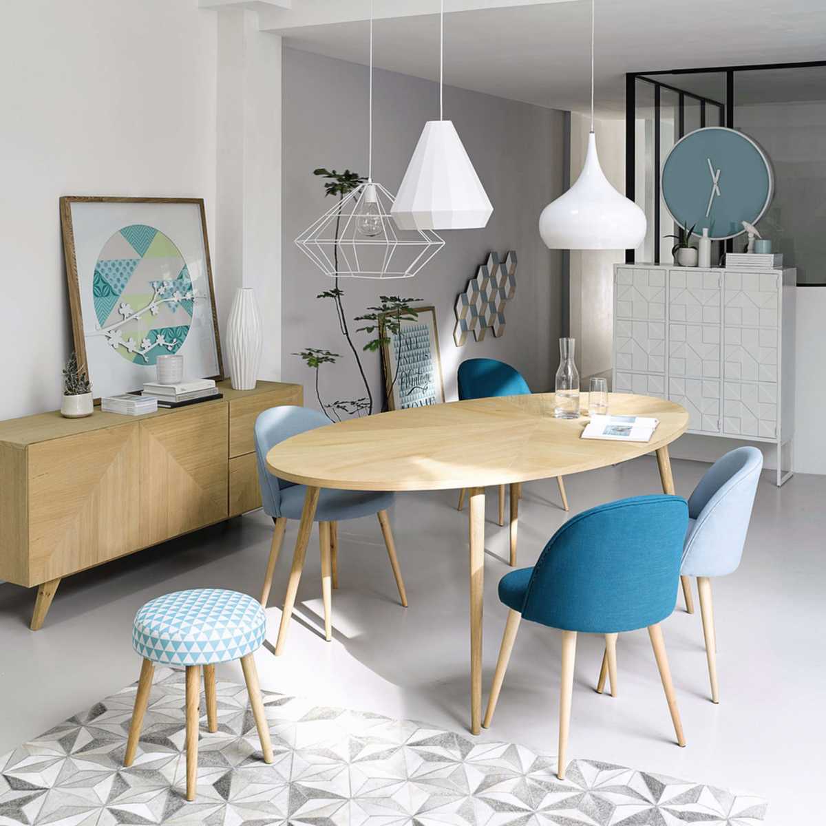 8-Seater Oval Dining Table L200 Origami – image 7
