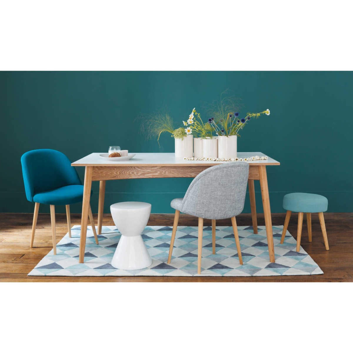 Extendible 6-10 Seater Dining Table in White L150-220 Boop – image 4