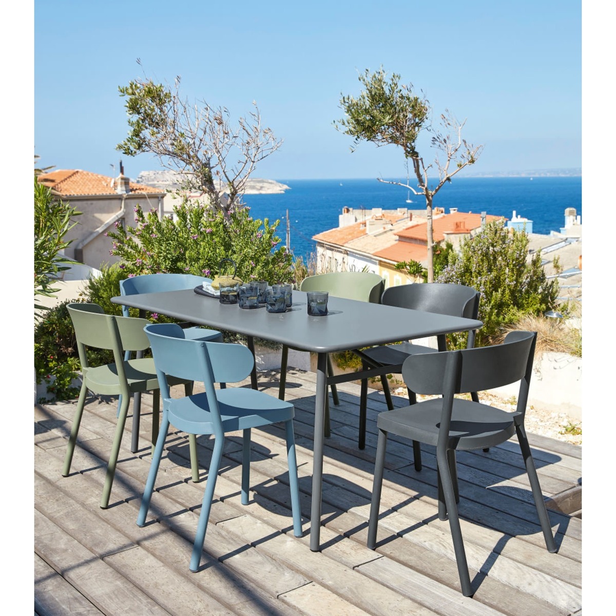 Metal garden table W 160cm Harry's – image 3