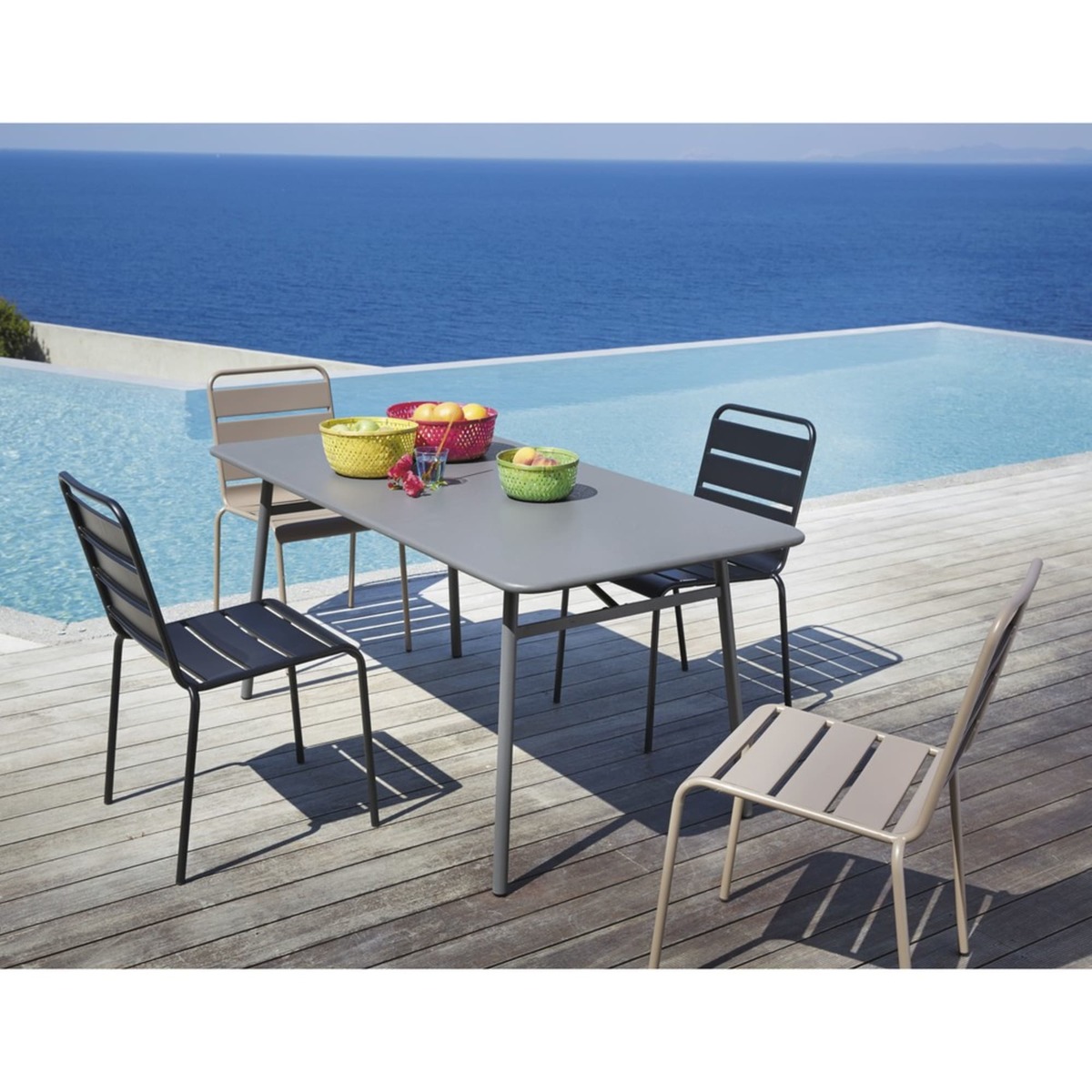 Metal garden table W 160cm Harry's – image 4
