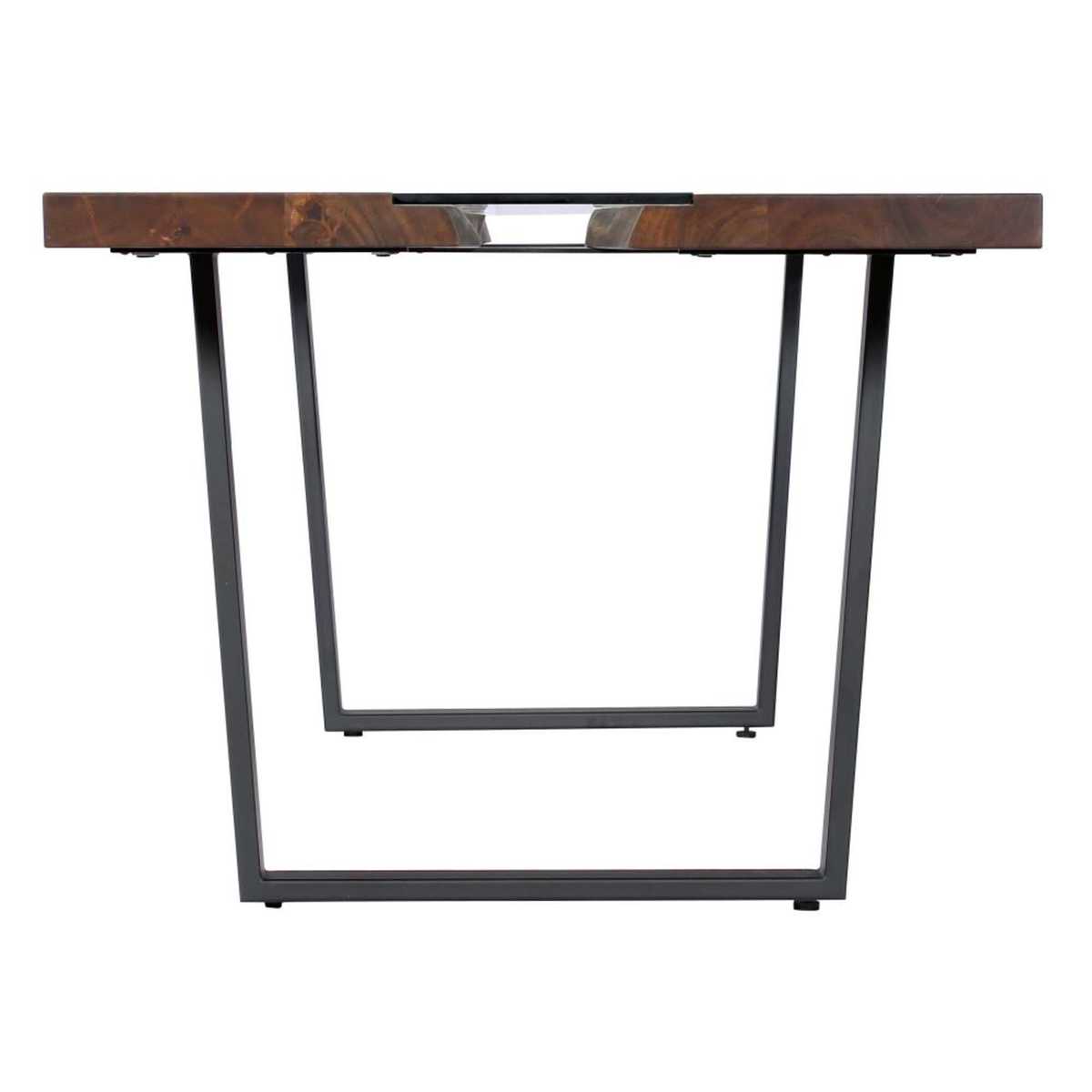 Acacia, Glass and Metal 8/10-Seater Dining Table Kaawa – image 5