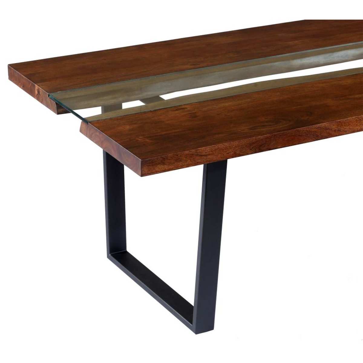 Acacia, Glass and Metal 8/10-Seater Dining Table Kaawa – image 6