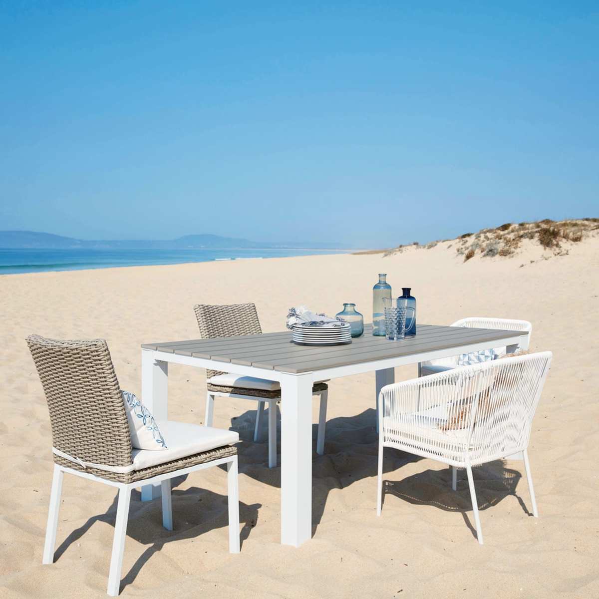 Garden Table 6 Persons in Composite and Aluminium W180 Escale – image 4