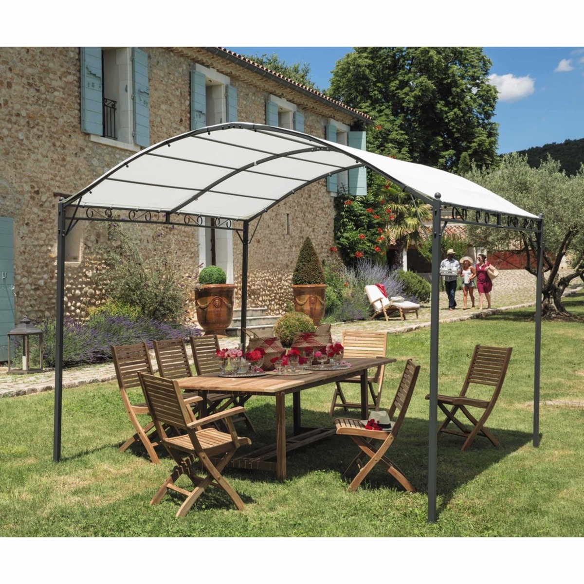 Solid teak garden table W150 Oléron – image 6