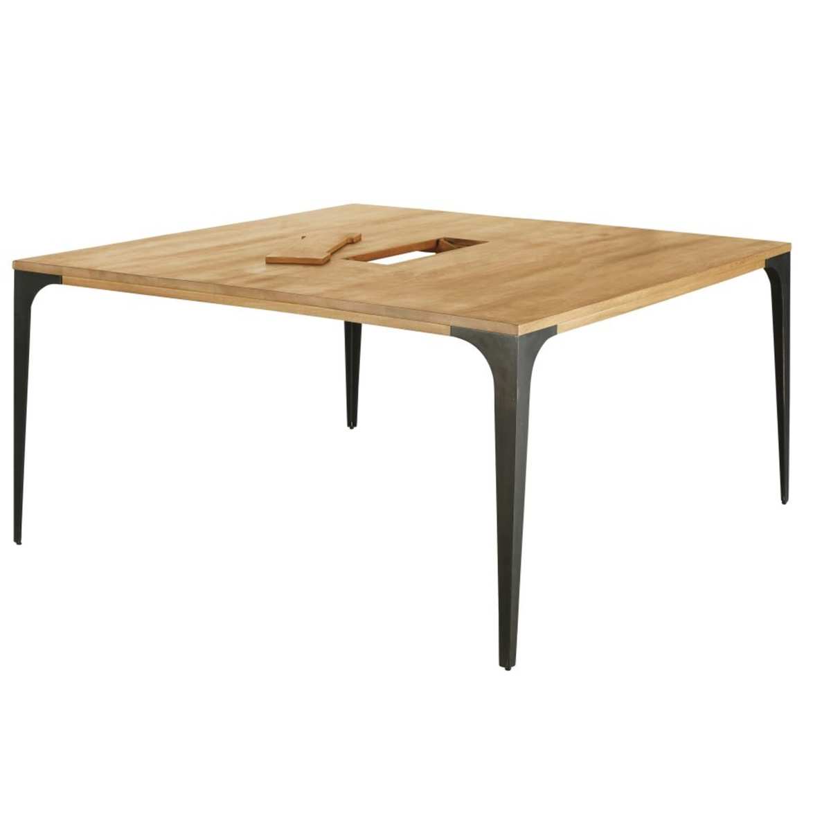 Pale Mango Wood and Grey Metal Meeting Table W145 Metropolis Pro – image 3