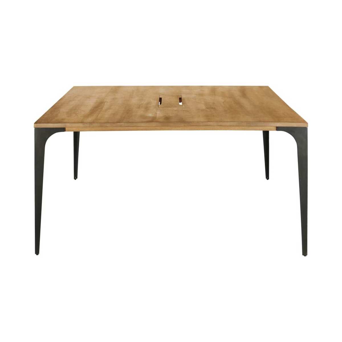 Pale Mango Wood and Grey Metal Meeting Table W145 Metropolis Pro – image 2