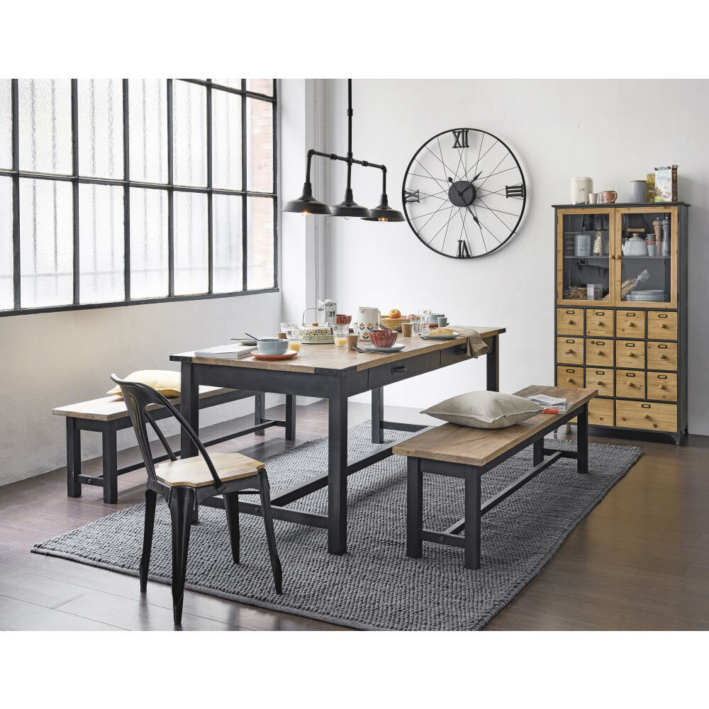 Mango Wood and Metal Dining Table L200 – image 2