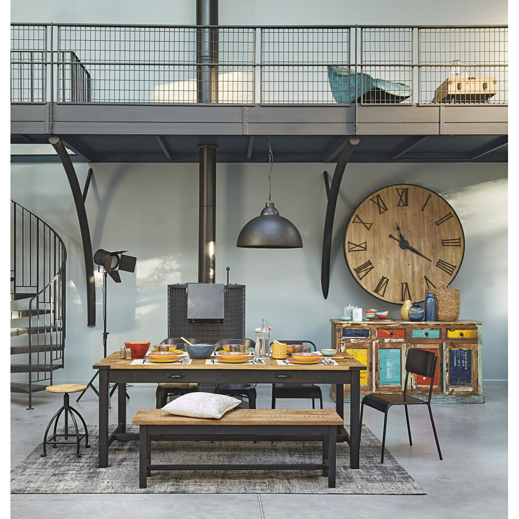 Mango Wood and Metal Dining Table L200 – image 3