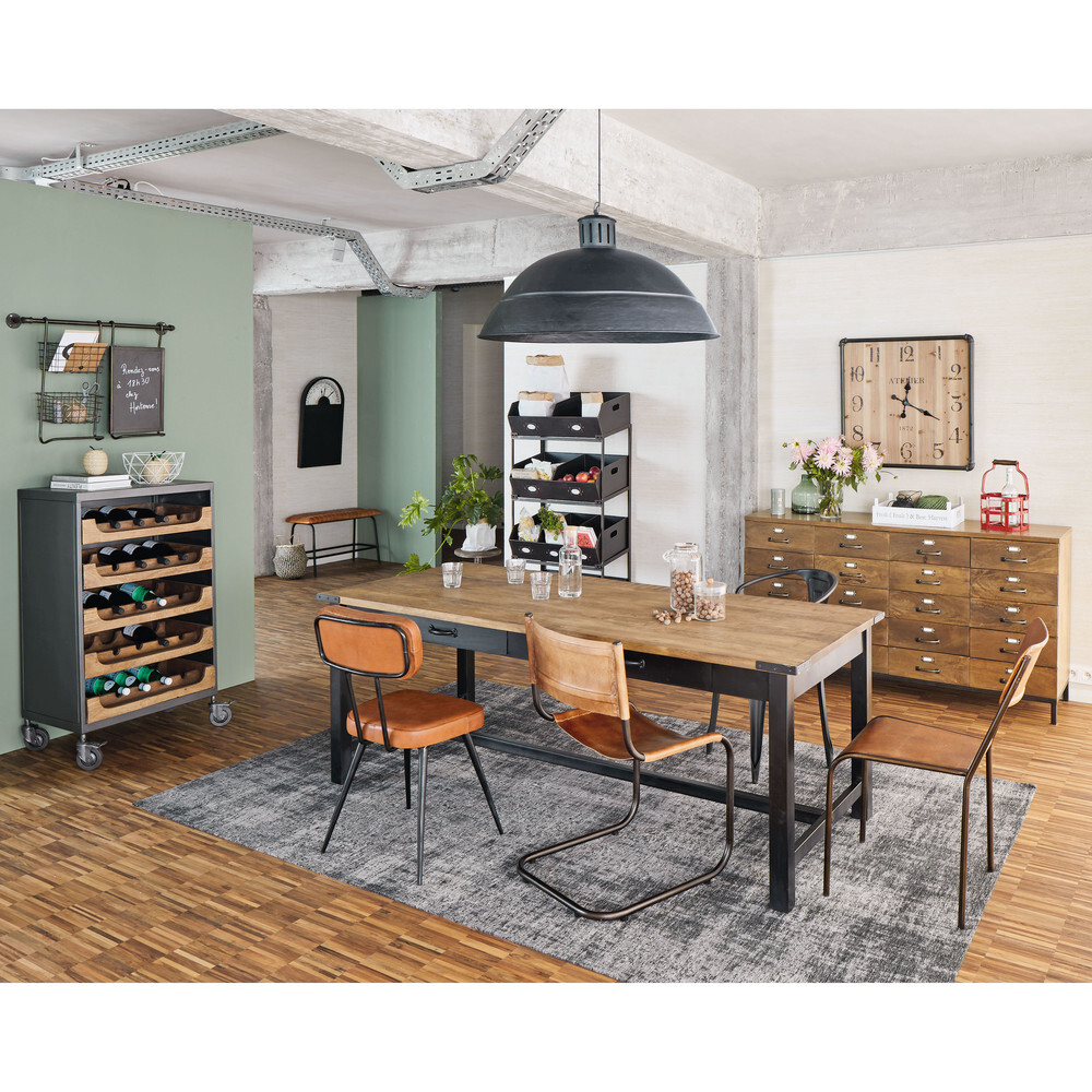Mango Wood and Metal Dining Table L200 – image 5