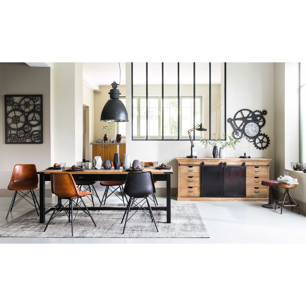 Mango Wood and Metal Dining Table L200 – image 6