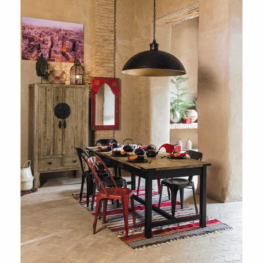 Mango Wood and Metal Dining Table L200 – image 9