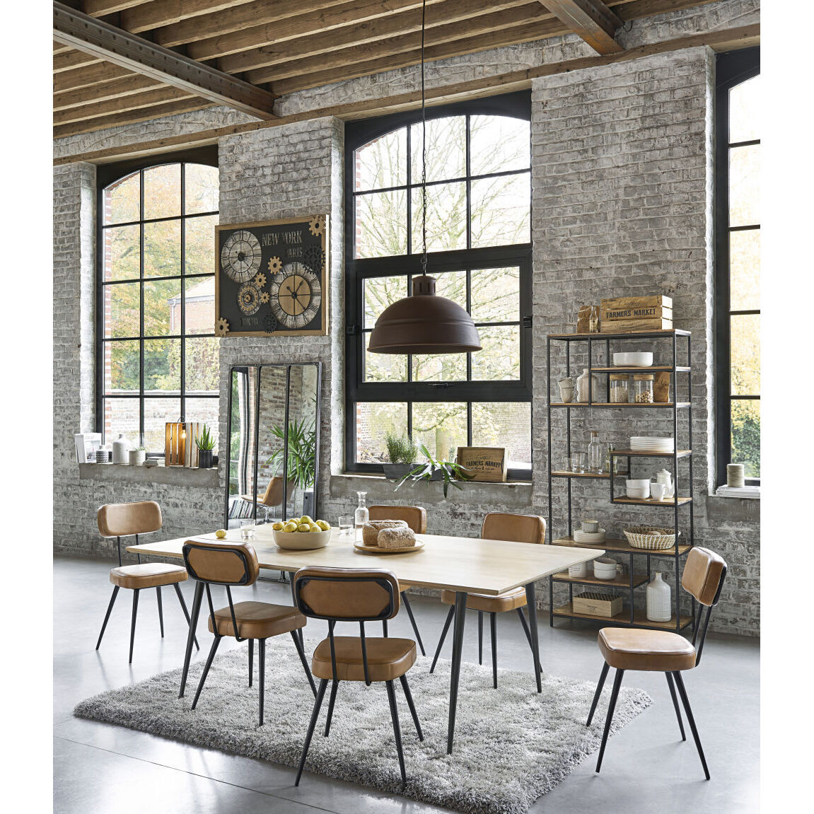 Mango Wood and Metal 8-10 Seater Dining Table W207 – image 14