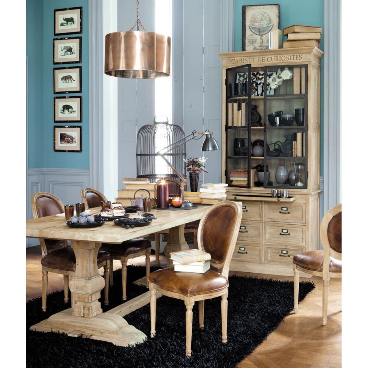 Distressed wood dining table W 220cm Lourmarin – image 5