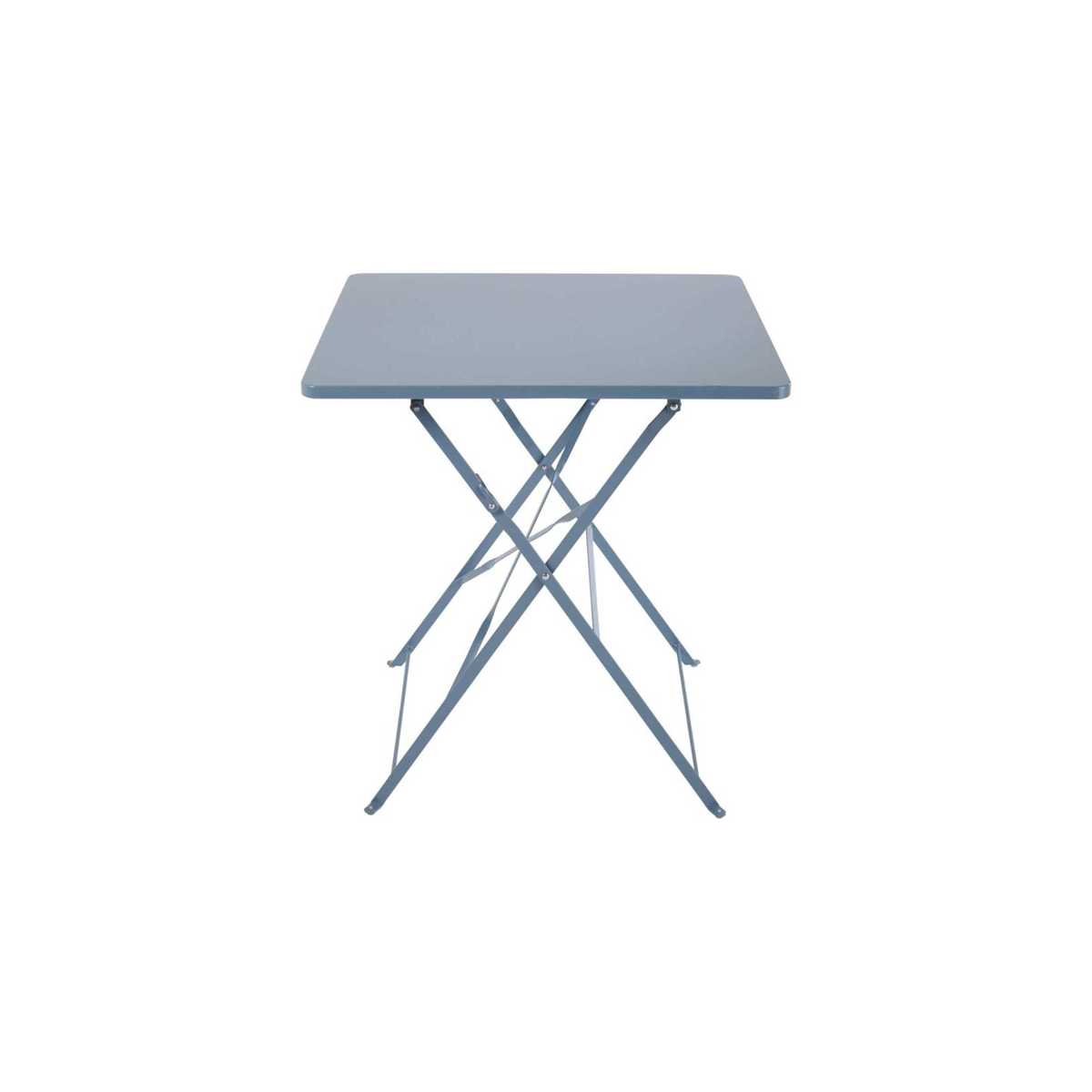 2-Seater Blue-Grey Metal Folding Garden Table W70 Guinguette – image 2