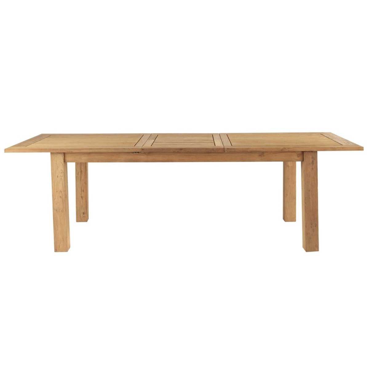 Recycled teak extending garden table W200 Cassiopee – image 4