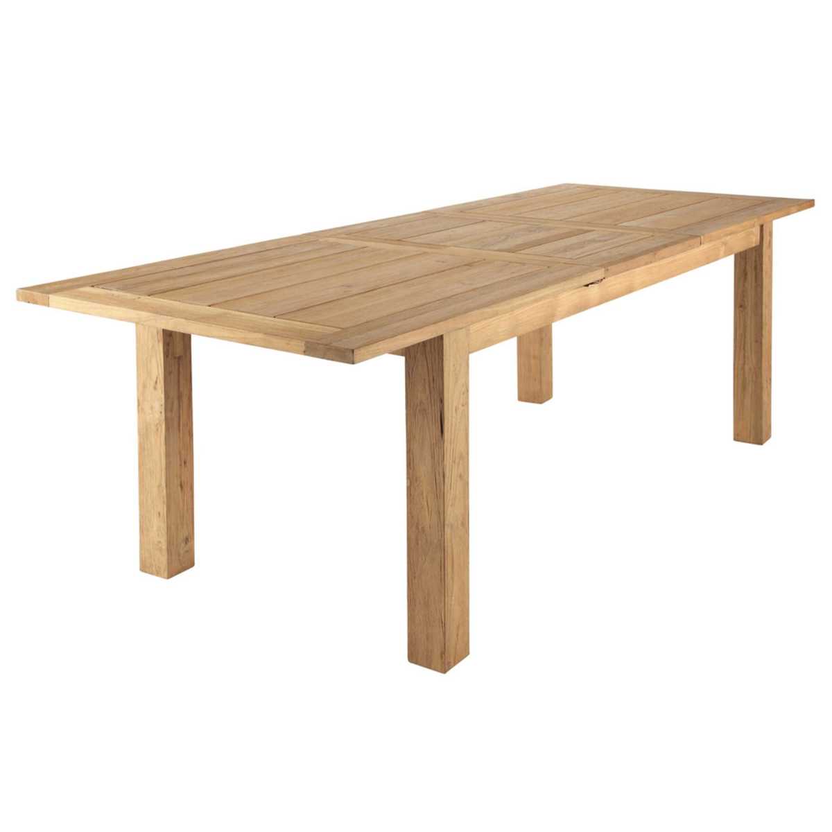 Recycled teak extending garden table W200 Cassiopee – image 5