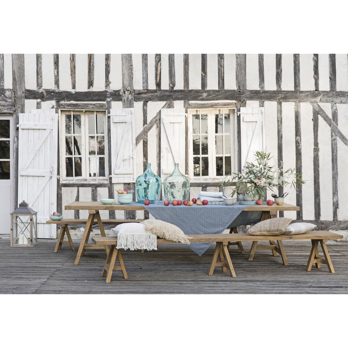 Recycled Teak 8-Seater Garden Table L200 Tecka – image 8