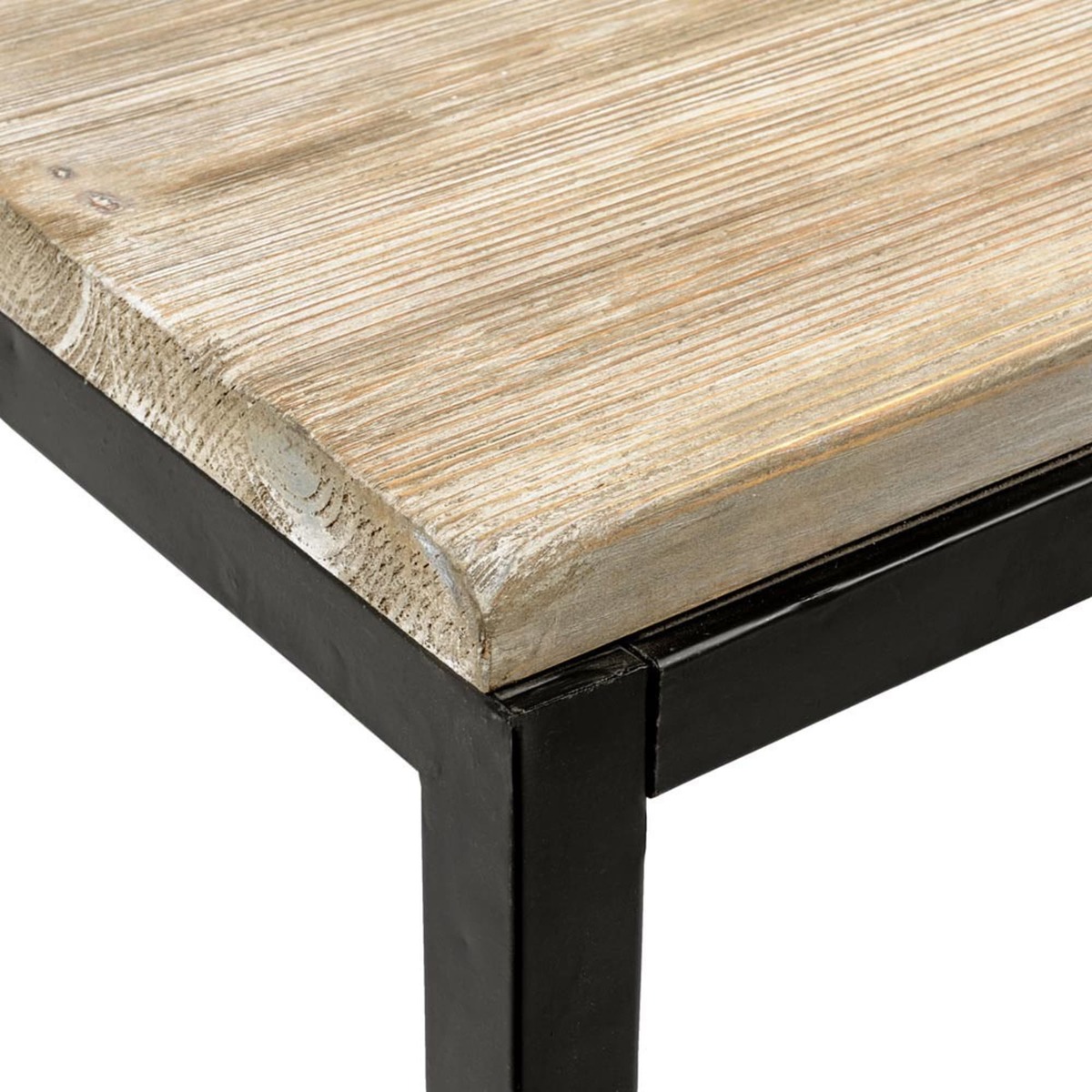 Solid Fir and Metal 6-8-Seater Industrial Dining Table L150 Long Island – image 3