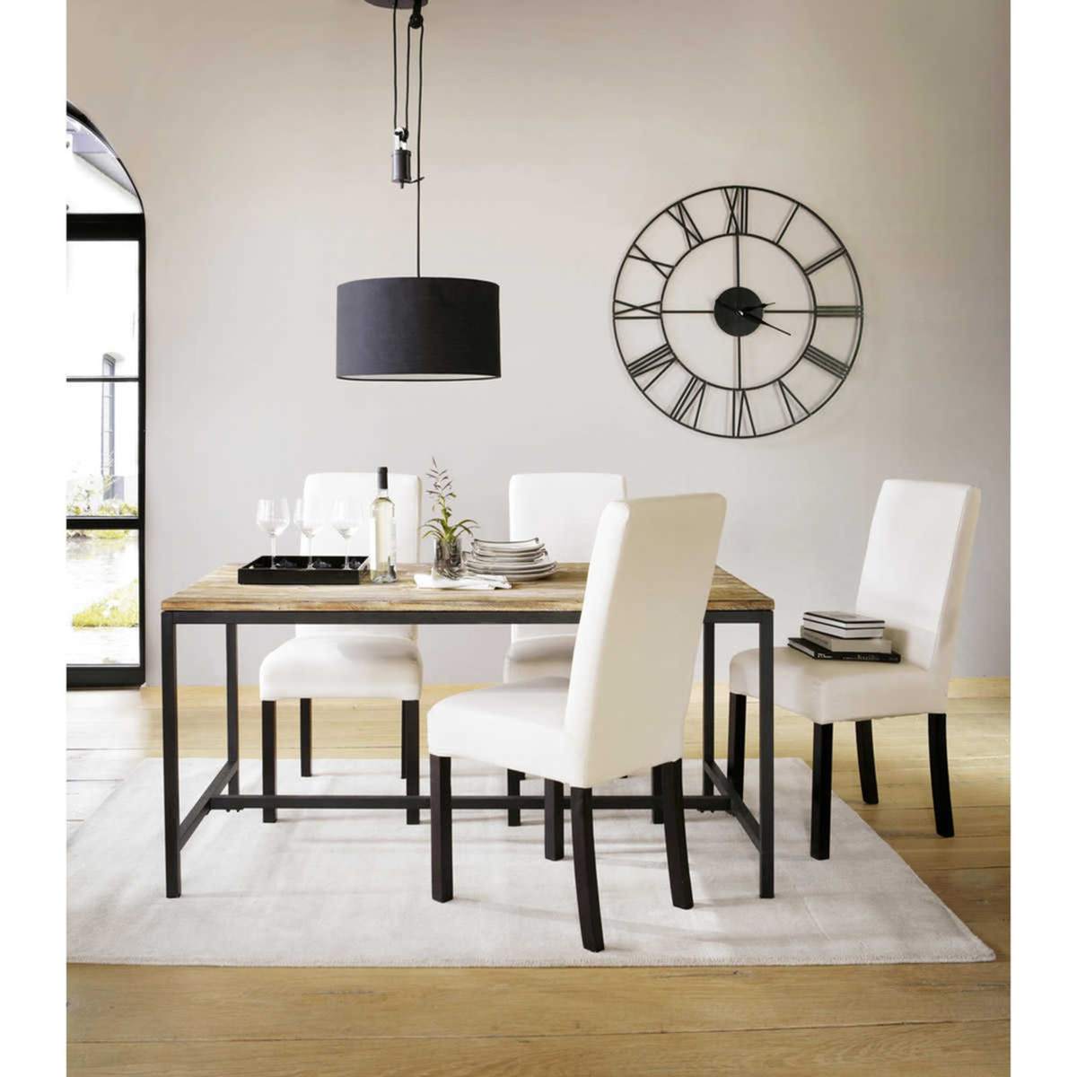 Solid Fir and Metal 6-8-Seater Industrial Dining Table L150 Long Island – image 6