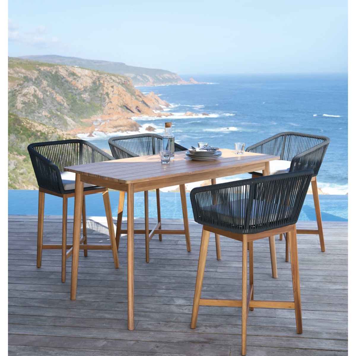 Solid Acacia Counter-Height 6-Seater Garden Table L150 Napari – image 6