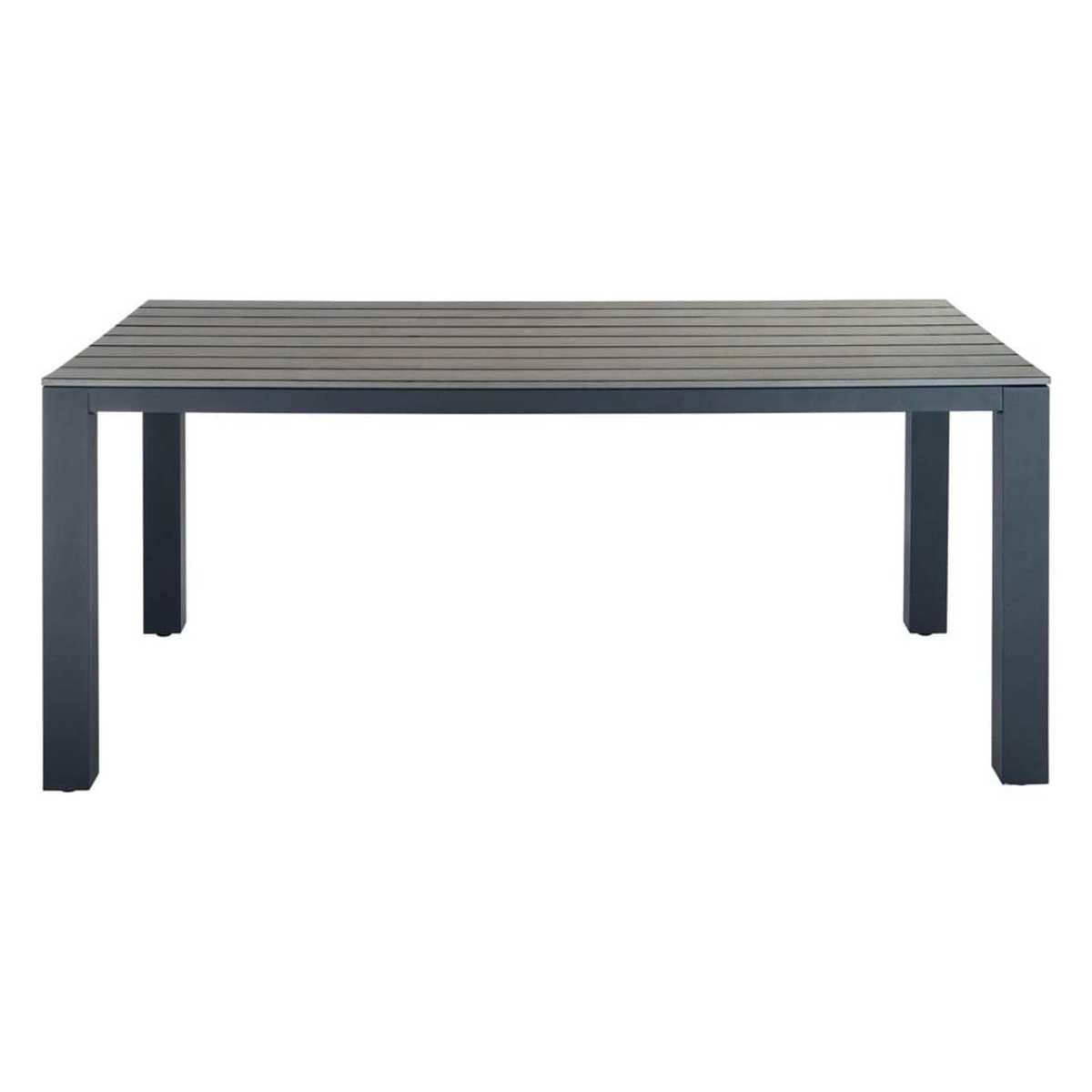 Grey garden table in aluminium W 180cm Escale – image 1