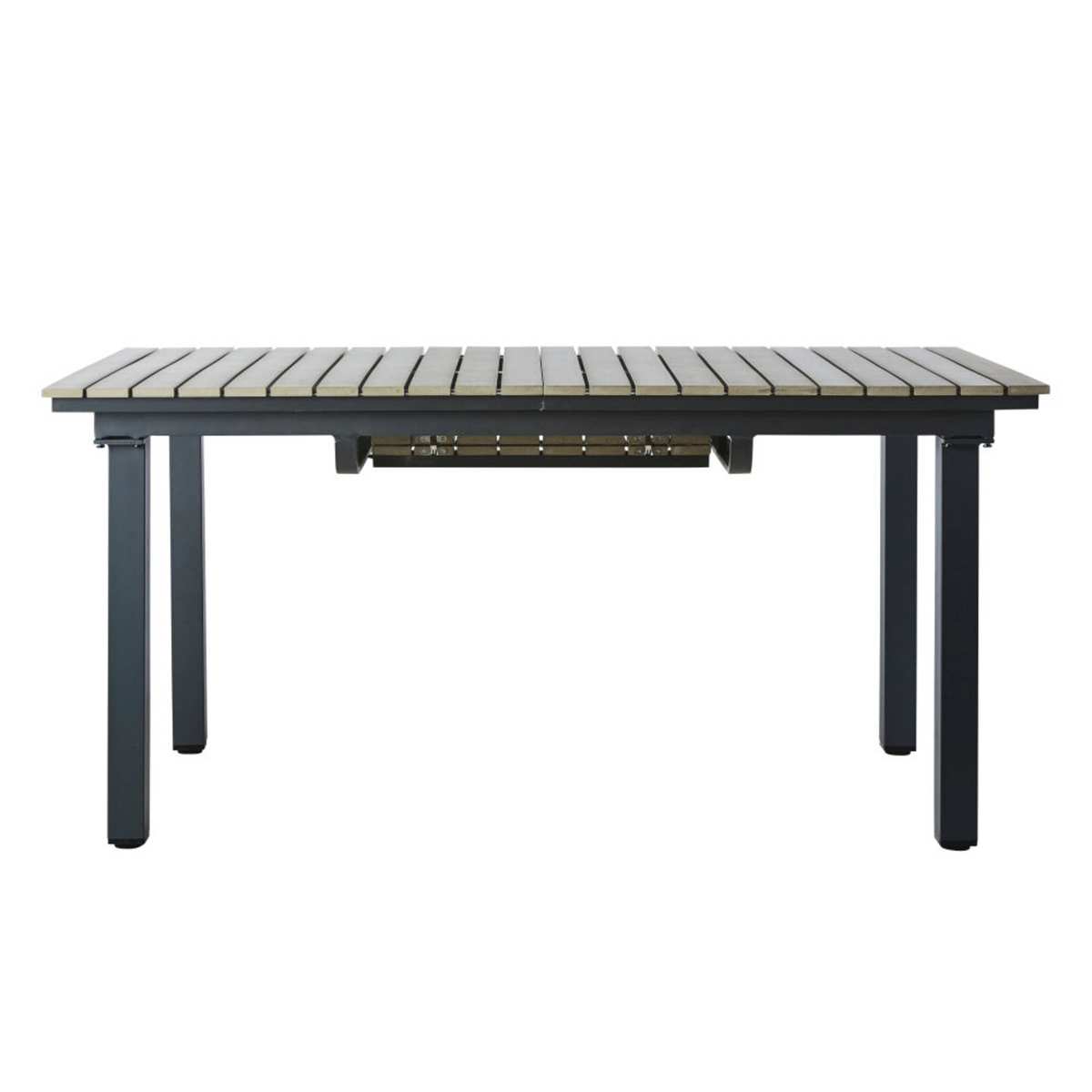 Garden table in imitation wood composite and aluminium in grey W 213 Escale – image 2