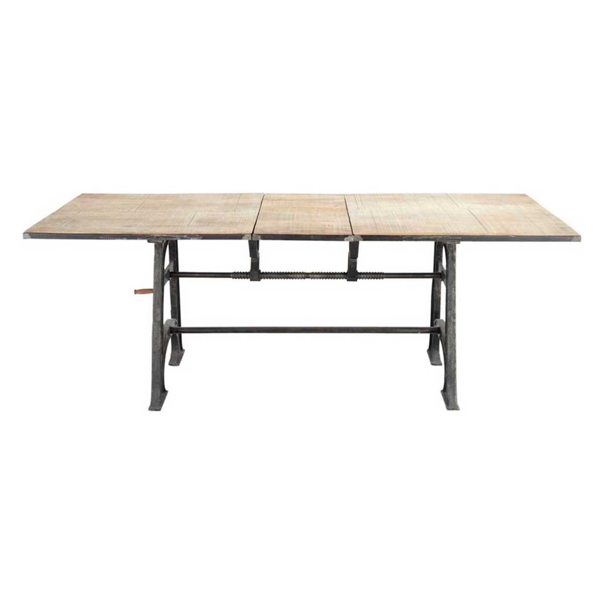 Industrial Extendible 8-10 Seater Dining Table L180/220 Manivelle – image 2